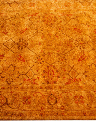 Contemporary Hand Knotted Overdyed Gold Area Rug 3' 3" x 4' 10"