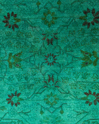 Fine Vibrance, One-of-a-Kind Hand-Knotted Area Rug  - Green, 9' 2" x 9' 4"