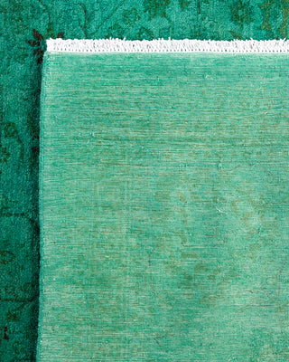 Fine Vibrance, One-of-a-Kind Hand-Knotted Area Rug  - Green, 9' 2" x 9' 4"