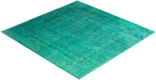 Fine Vibrance, One-of-a-Kind Hand-Knotted Area Rug  - Green, 9' 2" x 9' 4"