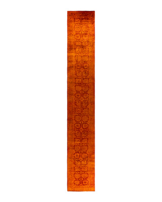 Vibrance, One-of-a-Kind Hand-Knotted Runner Rug - Orange, 2' 6" x 17' 7"