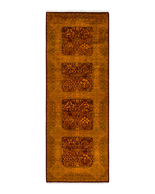 Contemporary Fine Vibrance Red Wool Area Rug 3' 1" x 8' 9"