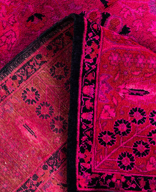 Overdyed One-of-a-Kind Wool Pink Area Rug 3' 1" x 5' 2"