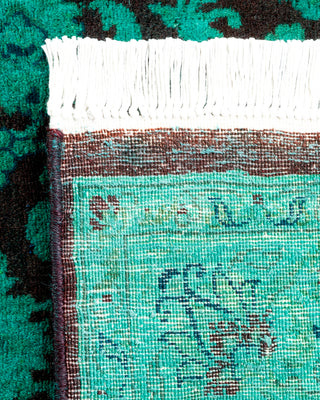 Contemporary Hand Knotted Overdyed Green Area Rug 3' 1" x 5' 2"