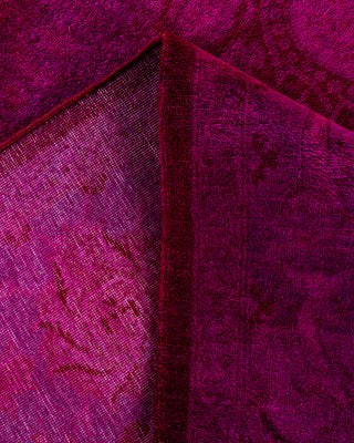 Contemporary Hand-Knotted Overdyed Pink Area Rug 6' 2" x 8' 10"