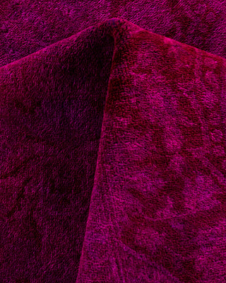 Contemporary Hand-Knotted Overdyed Pink Area Rug 6' 2" x 8' 10"