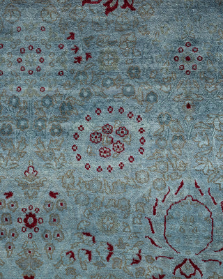 Contemporary Hand Knotted Overdyed Gray Area Rug 9' 1" x 12' 3"