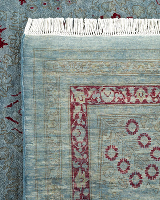 Contemporary Hand Knotted Overdyed Gray Area Rug 9' 1" x 12' 3"