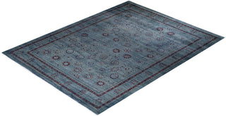 Contemporary Hand Knotted Overdyed Gray Area Rug 9' 1" x 12' 3"