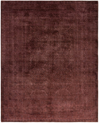 Contemporary Overdyed Wool Hand Knotted Purple Area Rug 8' 5" x 10' 4"