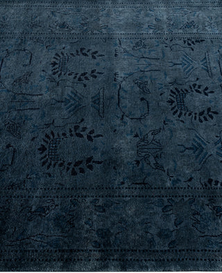 Contemporary Overdyed Wool Hand Knotted Gray Area Rug 3' 1" x 5' 6"