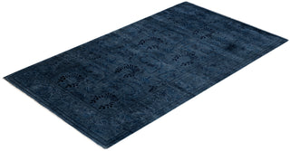 Contemporary Overdyed Wool Hand Knotted Gray Area Rug 3' 1" x 5' 6"