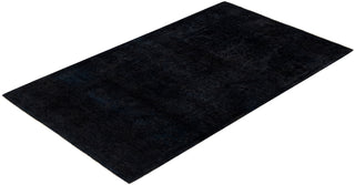 Contemporary Overdyed Wool Hand Knotted Black Area Rug 3' 2" x 5' 4"