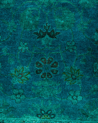 Contemporary Hand-Knotted Overdyed Blue Area Rug 3' 3" x 5' 2"