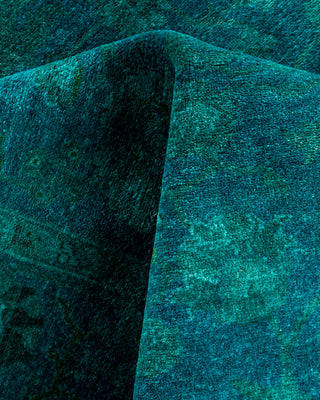 Contemporary Hand-Knotted Overdyed Blue Area Rug 3' 3" x 5' 2"