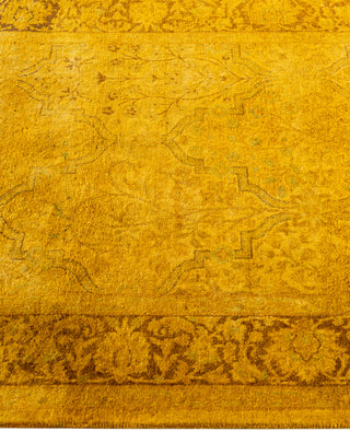 Overdyed One-of-a-Kind Wool Yellow Area Rug 3' 2" x 4' 9"