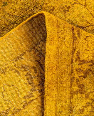 Overdyed One-of-a-Kind Wool Yellow Area Rug 3' 2" x 4' 9"