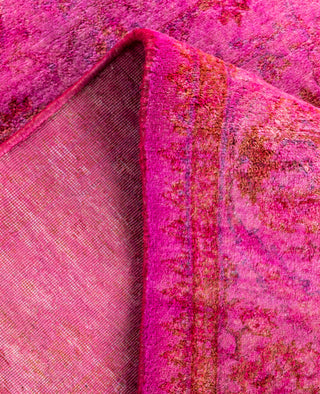Overdyed One-of-a-Kind Wool Pink Area Rug 3' 1" x 5' 4"