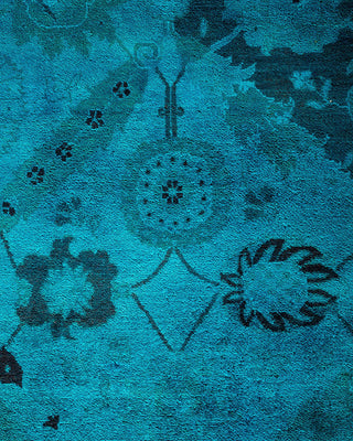 Vibrance, One-of-a-Kind Hand-Knotted Area Rug - Blue, 9' 1" x 12' 1" - Solo Rugs