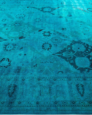 Vibrance, One-of-a-Kind Hand-Knotted Area Rug - Blue, 9' 1" x 12' 1" - Solo Rugs