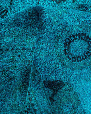 Vibrance, One-of-a-Kind Hand-Knotted Area Rug - Blue, 9' 1" x 12' 1" - Solo Rugs