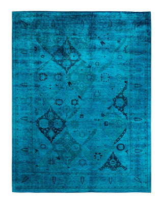 Vibrance, One-of-a-Kind Hand-Knotted Area Rug - Blue, 9' 1" x 12' 1" - Solo Rugs