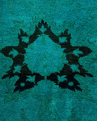 Contemporary Hand-Knotted Overdyed Blue Area Rug 9' 0" x 12' 1"