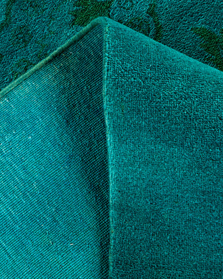 Contemporary Hand-Knotted Overdyed Blue Area Rug 9' 0" x 12' 1"