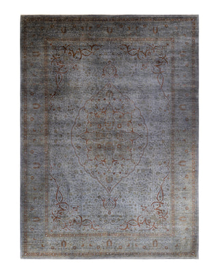 Contemporary Fine Vibrance Gray Wool Area Rug 10' 0" x 13' 7"