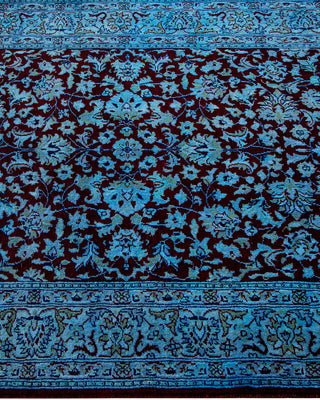 Contemporary Hand-Knotted Overdyed Blue Area Rug 3' 2" x 5' 1"