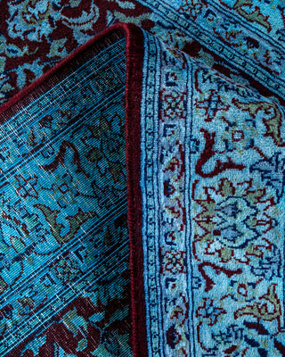 Contemporary Hand-Knotted Overdyed Blue Area Rug 3' 2" x 5' 1"