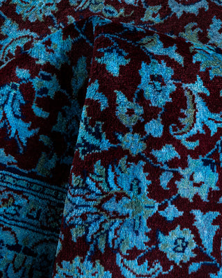 Contemporary Hand-Knotted Overdyed Blue Area Rug 3' 2" x 5' 1"