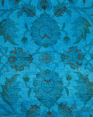 Contemporary Hand Knotted Overdyed Blue Area Rug 3' 1" x 5' 4"