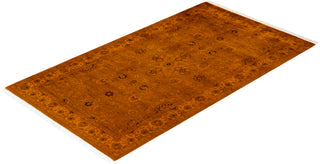 Contemporary Hand-Knotted Overdyed Gold Area Rug 3' 1" x 5' 5"