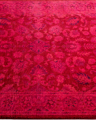 Contemporary Hand-Knotted Overdyed Pink Area Rug 3' 1" x 5' 5"