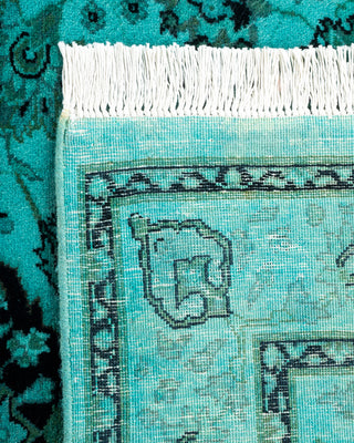 Contemporary Hand-Knotted Overdyed Blue Area Rug 3' 1" x 5' 5"