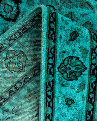 Contemporary Hand-Knotted Overdyed Blue Area Rug 3' 1" x 5' 5"