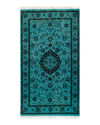 Modern Fine Vibrance Blue Area Rug 3' 1" x 5' 5"