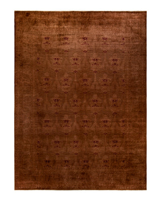 Modern Fine Vibrance Brown Area Rug 9' 3" x 12' 3"