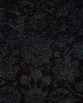 Overdyed One-of-a-Kind Wool Black Area Rug 3' 2" x 5' 2"