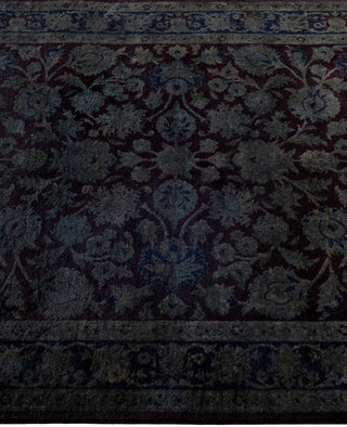 Overdyed One-of-a-Kind Wool Black Area Rug 3' 2" x 5' 2"