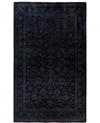 Overdyed One-of-a-Kind Wool Black Area Rug 3' 2" x 5' 2"