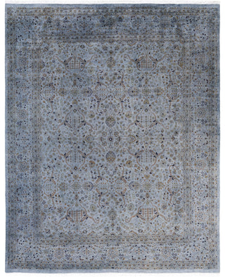 Contemporary Overdyed Wool Hand Knotted Gray Area Rug 8' 1" x 10' 2"