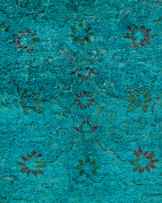 Contemporary Hand-Knotted Overdyed Blue Area Rug 3' 3" x 5' 0"
