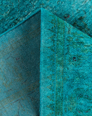 Contemporary Hand-Knotted Overdyed Blue Area Rug 3' 3" x 5' 0"