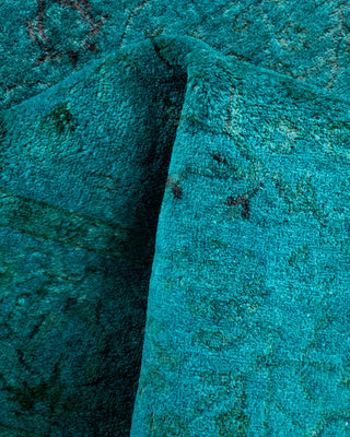 Contemporary Hand-Knotted Overdyed Blue Area Rug 3' 3" x 5' 0"