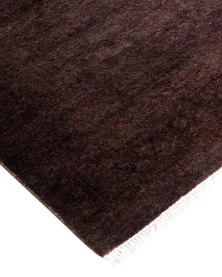 Modern Overdyed Hand Knotted Wool Brown Area Rug 8' 4" x 10' 2"
