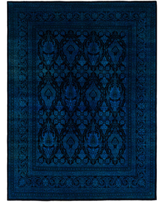 Contemporary Overdyed Wool Hand Knotted Black Area Rug 8' 0" x 10' 6"