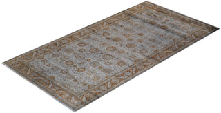 Contemporary Hand Knotted Overdyed Gray Area Rug 6' 2" x 12' 0"
