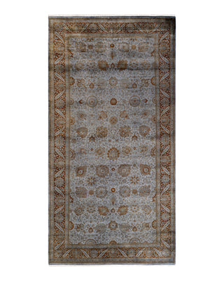 Contemporary Fine Vibrance Gray Wool Area Rug 6' 2" x 12' 0"